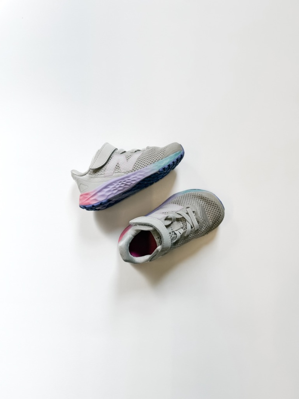 New Balance Toddler Sneakers Size 6 Gray Rainbow